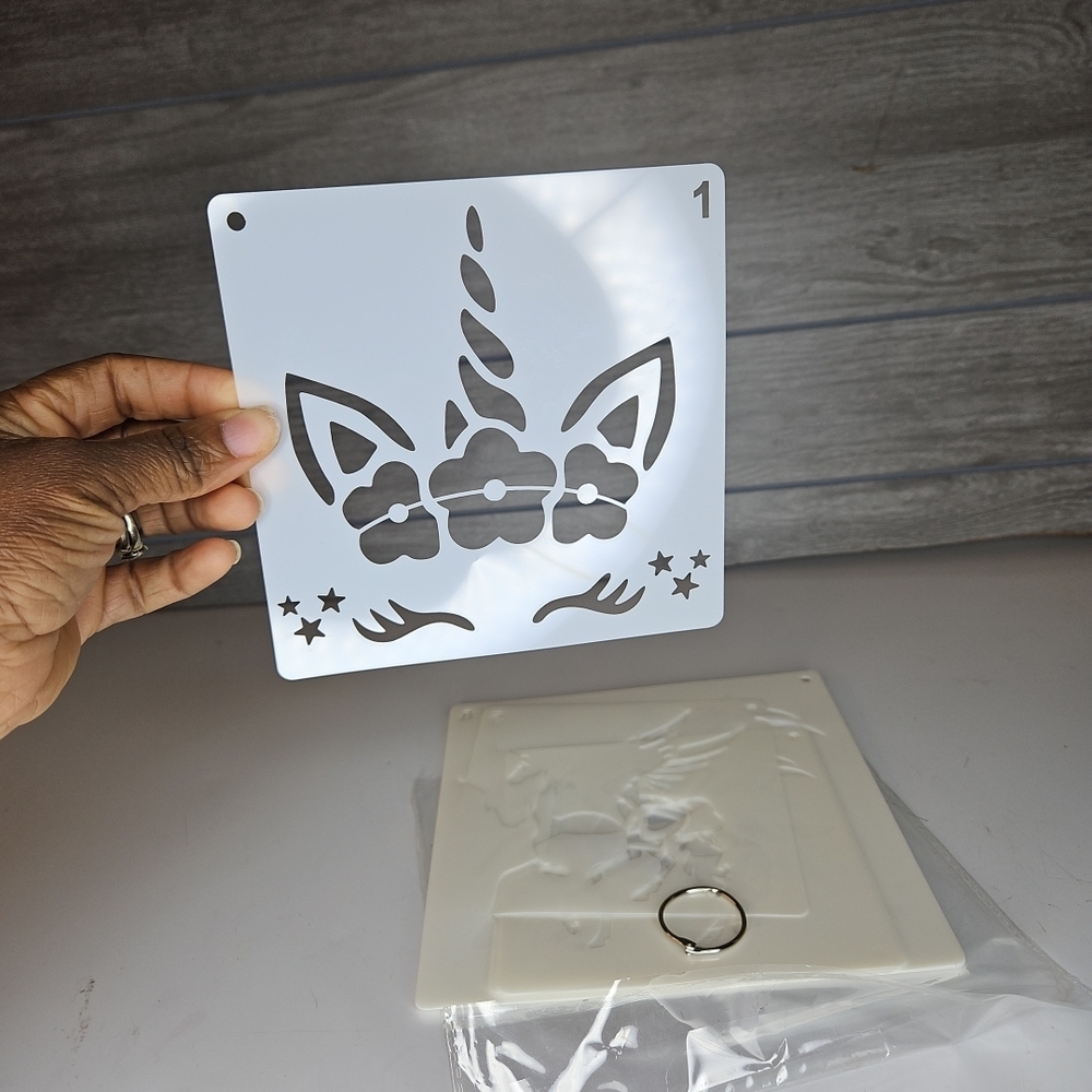 Unicorn Stencil Template Set Of 10 In 2 Sizes